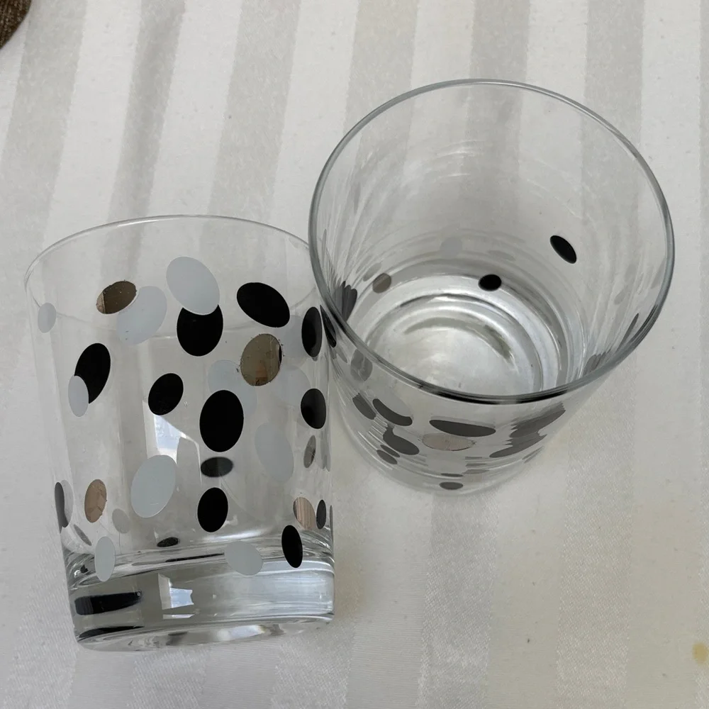 IKEA Black and White Polka Dot Glasses